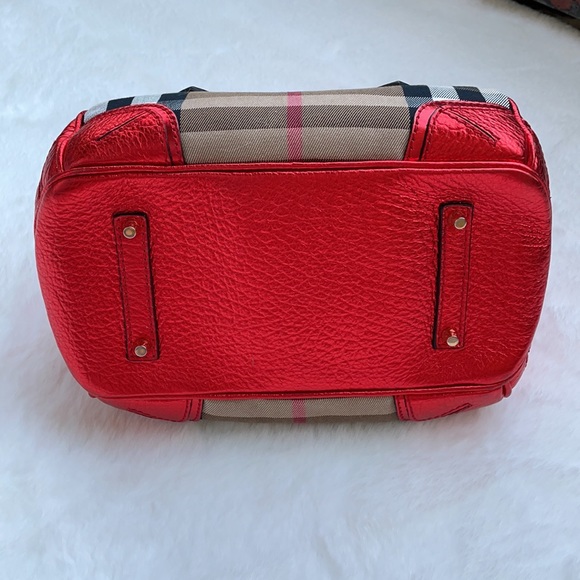 Burberry prosum metallic red bag - Picture 7 of 12